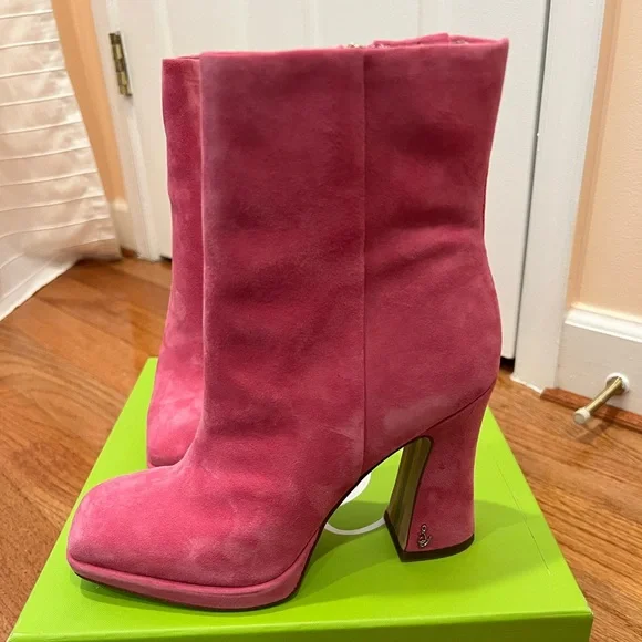 Sam Edelman Jaye Pink Boots - Picture 2 of 6
